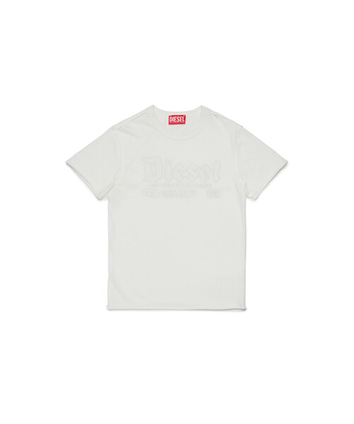 DIESEL(ディーゼル)の「キッズ Tシャツ TRAWJUST(Tシャツ/カットソー・キッズ・オフホワイト/ブラック・10Y/12Y/14Y/4Y/16Y/8Y/6Y)」の1枚目の写真