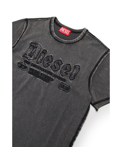 DIESEL(ディーゼル)の「キッズ Tシャツ TRAWJUST(Tシャツ/カットソー・キッズ・オフホワイト/ブラック・10Y/12Y/14Y/4Y/16Y/8Y/6Y)」の4枚目の写真