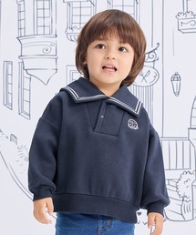 combimini（コンビミニ）の「カノコ裏起毛セーラー襟BIGトレーナー（スウェット）」