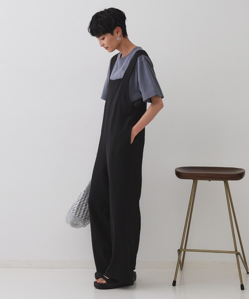 OPAQUE.CLIP（オペークドットクリップ）の「イージーサロペット【洗濯機洗い可】（サロペット/オーバーオール・レディース・ブラック/ブラウン系その他・40/38/42）」の10枚目の写真