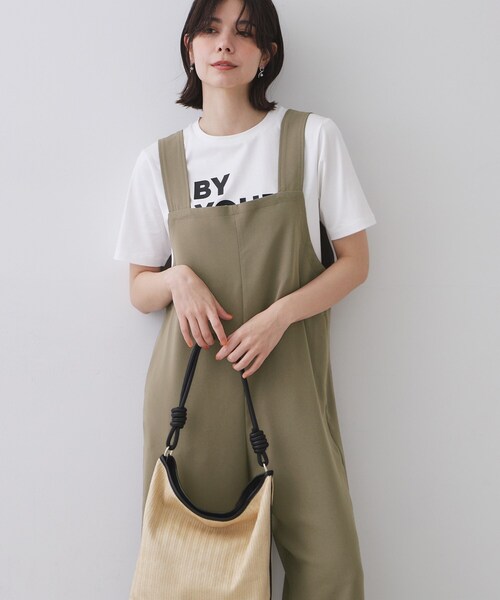 OPAQUE.CLIP（オペークドットクリップ）の「イージーサロペット【洗濯機洗い可】（サロペット/オーバーオール・レディース・ブラック/ブラウン系その他・40/38/42）」の8枚目の写真