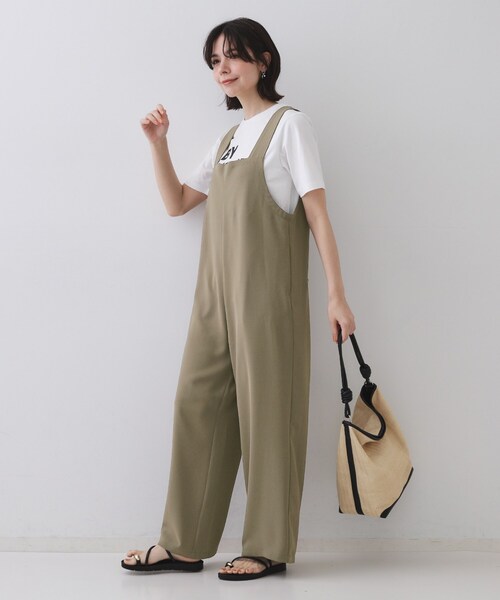 OPAQUE.CLIP（オペークドットクリップ）の「イージーサロペット【洗濯機洗い可】（サロペット/オーバーオール・レディース・ブラック/ブラウン系その他・40/38/42）」の7枚目の写真