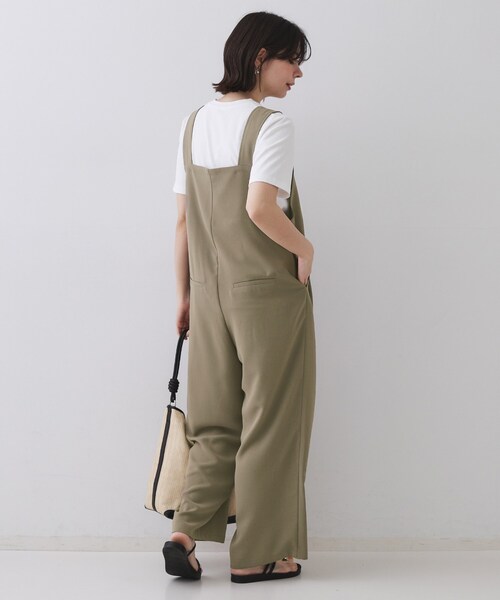 OPAQUE.CLIP（オペークドットクリップ）の「イージーサロペット【洗濯機洗い可】（サロペット/オーバーオール・レディース・ブラック/ブラウン系その他・40/38/42）」の6枚目の写真