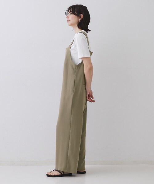 OPAQUE.CLIP（オペークドットクリップ）の「イージーサロペット【洗濯機洗い可】（サロペット/オーバーオール・レディース・ブラック/ブラウン系その他・40/38/42）」の3枚目の写真