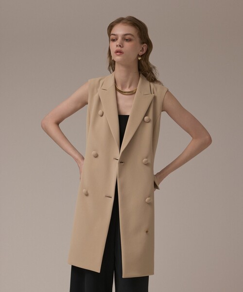 GRACE CONTINENTAL（グレースコンチネンタル）の「テーラードワンピース（ワンピース・レディース・ブラック/ベージュ・38/36）」の2枚目の写真