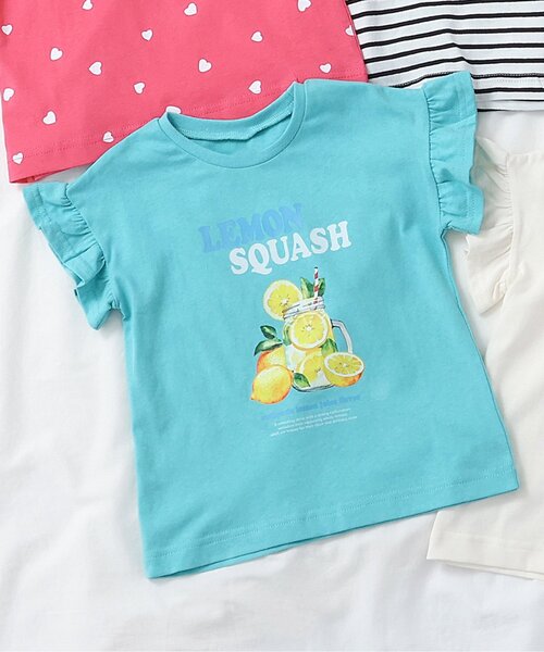 apres les cours（アプレレクール）の「アソートモチーフ・ポケットTシャツ（Tシャツ/カットソー・キッズ・ローズ/アイボリー/その他2/ラベンダー/ミント・80/90/100/110/120/130/140）」の3枚目の写真