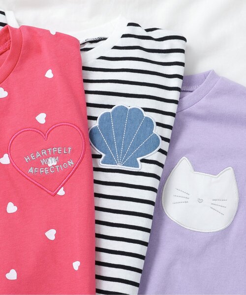 apres les cours（アプレレクール）の「アソートモチーフ・ポケットTシャツ（Tシャツ/カットソー・キッズ・ローズ/アイボリー/その他2/ラベンダー/ミント・80/90/100/110/120/130/140）」の14枚目の写真