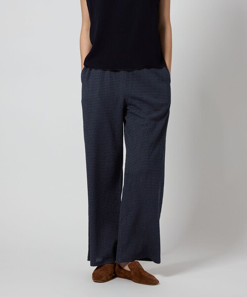 Steven Alan（スティーブンアラン）の「＜Steven Alan＞クレープ チェック イージーパンツ（その他パンツ・レディース・ベージュ/ネイビー・S/M）」の4枚目の写真