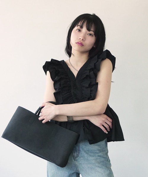 「O'fmus」ラッフルフレアトップス ofmw25s063 レディース O'fmus」ラッフルフレアトップス ofmw25s063 レディース