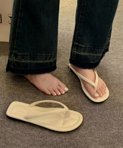 Ritzy（リッツィー）の「クリップトゥ フラットトングサンダル ビーチサンダル（サンダル・レディース・ホワイト/ベージュ/シルバー/ブラック・23/23.5/24/24.5/25）」の19枚目の写真