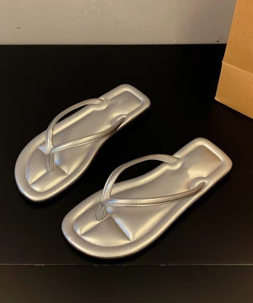 Ritzy（リッツィー）の「クリップトゥ フラットトングサンダル ビーチサンダル（サンダル・レディース・ホワイト/ベージュ/シルバー/ブラック・23/23.5/24/24.5/25）」の11枚目の写真