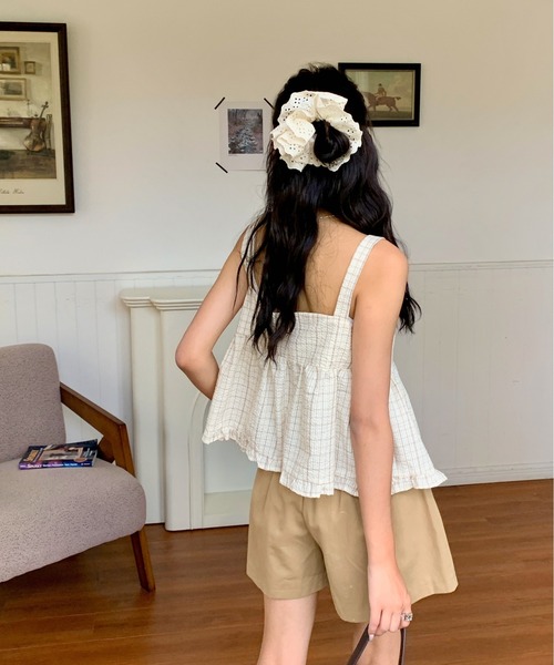 00s coquette ダークコア チェック リボン フリル カットソー リボンビジューデコルテフリルカットソー – NoGenki