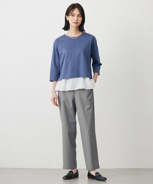 J.PRESS(ジェイプレス)の「SOFTシャンブレー テーパード パンツ(その他パンツ・レディース・ブラック系/ライトグレー系・T17/T15/T13)」の18枚目の写真