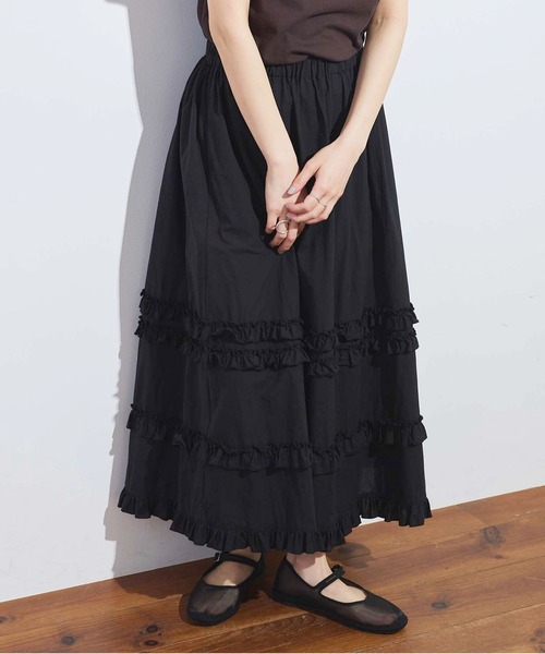 fig Ｌondon（フィグロンドン）の「_deco skirt（スカート・レディース・グリーン/ホワイト/ブラック・FREE）」の2枚目の写真