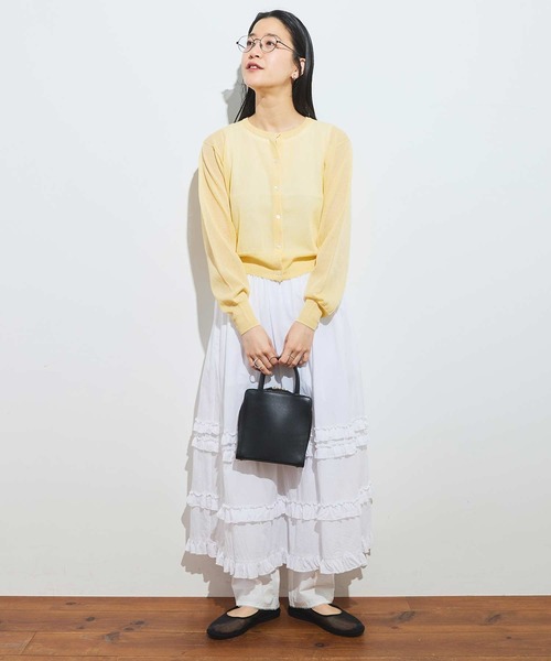 fig Ｌondon（フィグロンドン）の「_deco skirt（スカート・レディース・グリーン/ホワイト/ブラック・FREE）」の4枚目の写真