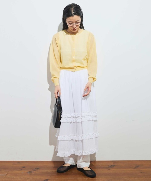 fig Ｌondon（フィグロンドン）の「_deco skirt（スカート・レディース・グリーン/ホワイト/ブラック・FREE）」の5枚目の写真