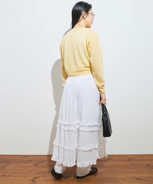 fig Ｌondon（フィグロンドン）の「_deco skirt（スカート・レディース・グリーン/ホワイト/ブラック・FREE）」の7枚目の写真