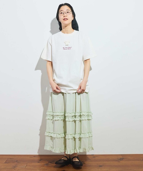 fig Ｌondon（フィグロンドン）の「_deco skirt（スカート・レディース・グリーン/ホワイト/ブラック・FREE）」の9枚目の写真
