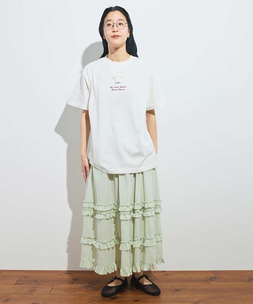 fig Ｌondon（フィグロンドン）の「_deco skirt（スカート・レディース・グリーン/ホワイト/ブラック・FREE）」の10枚目の写真