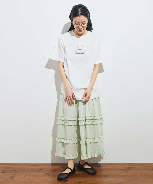 fig Ｌondon（フィグロンドン）の「_deco skirt（スカート・レディース・グリーン/ホワイト/ブラック・FREE）」の11枚目の写真