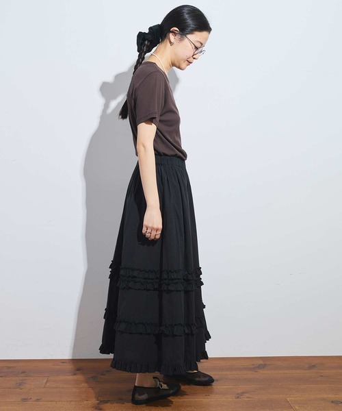fig Ｌondon（フィグロンドン）の「_deco skirt（スカート・レディース・グリーン/ホワイト/ブラック・FREE）」の17枚目の写真