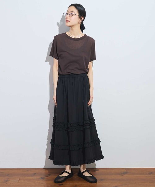 fig Ｌondon（フィグロンドン）の「_deco skirt（スカート・レディース・グリーン/ホワイト/ブラック・FREE）」の15枚目の写真