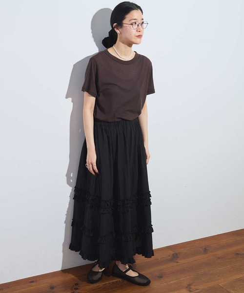 fig Ｌondon（フィグロンドン）の「_deco skirt（スカート・レディース・グリーン/ホワイト/ブラック・FREE）」の16枚目の写真