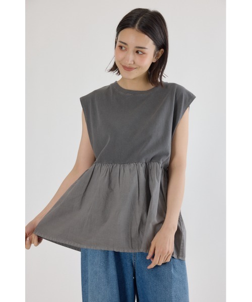 RODEO CROWNS WIDE BOWL（ロデオクラウンズワイドボウル）の「ピグメント切替フレアタンクトップ（タンクトップ・レディース・ミント/オフホワイト/ライトピンク/ブラック・FREE）」の10枚目の写真