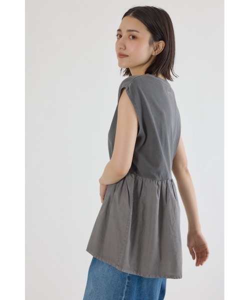 RODEO CROWNS WIDE BOWL（ロデオクラウンズワイドボウル）の「ピグメント切替フレアタンクトップ（タンクトップ・レディース・ミント/オフホワイト/ライトピンク/ブラック・FREE）」の11枚目の写真