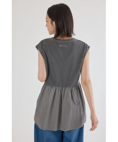 RODEO CROWNS WIDE BOWL（ロデオクラウンズワイドボウル）の「ピグメント切替フレアタンクトップ（タンクトップ・レディース・ミント/オフホワイト/ライトピンク/ブラック・FREE）」の12枚目の写真