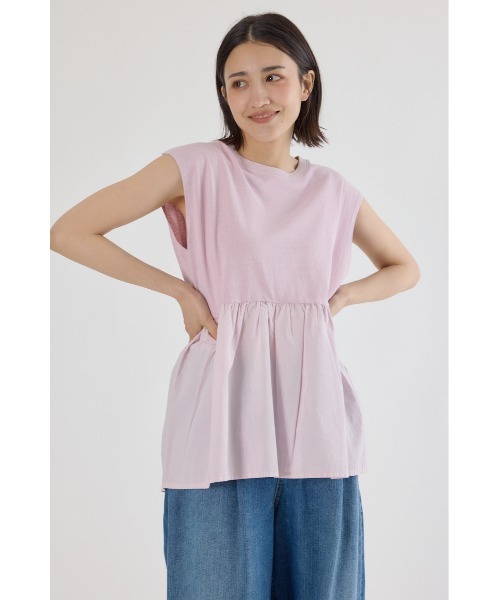 RODEO CROWNS WIDE BOWL（ロデオクラウンズワイドボウル）の「ピグメント切替フレアタンクトップ（タンクトップ・レディース・ミント/オフホワイト/ライトピンク/ブラック・FREE）」の22枚目の写真