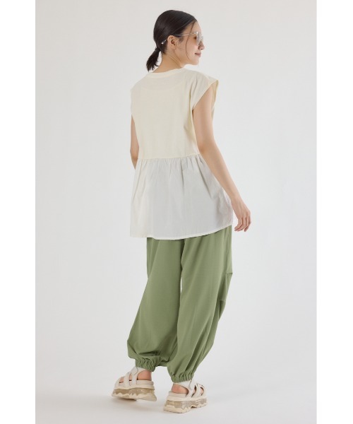 RODEO CROWNS WIDE BOWL（ロデオクラウンズワイドボウル）の「ピグメント切替フレアタンクトップ（タンクトップ・レディース・ミント/オフホワイト/ライトピンク/ブラック・FREE）」の9枚目の写真