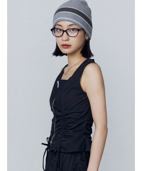 EMODA（エモダ）の「リボンギャザートップ（Tシャツ/カットソー・レディース・その他/ブラック/グレー・FREE）」の20枚目の写真