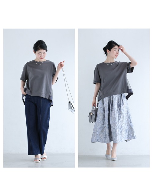 cawaii（カワイイ）の「（黒）後ろ下がりベールのTシャツトップス（Tシャツ/カットソー・レディース・ブラック/ダークグレー/ホワイト・FREE）」の14枚目の写真