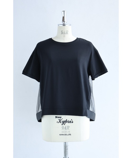 cawaii（カワイイ）の「（黒）後ろ下がりベールのTシャツトップス（Tシャツ/カットソー・レディース・ブラック/ダークグレー/ホワイト・FREE）」の5枚目の写真