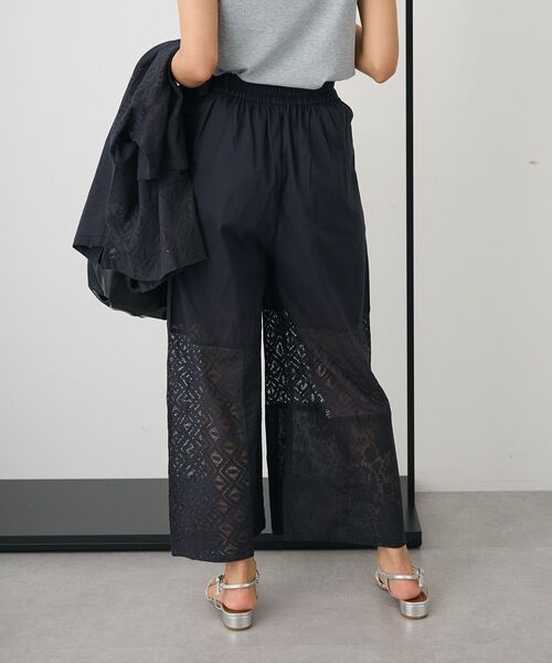 CRAFT STANDARD BOUTIQUE（クラフトスタンダードブティック）の「レースパッチワークパンツ（その他パンツ・レディース・アイボリー/ブラック・FREE）」の8枚目の写真