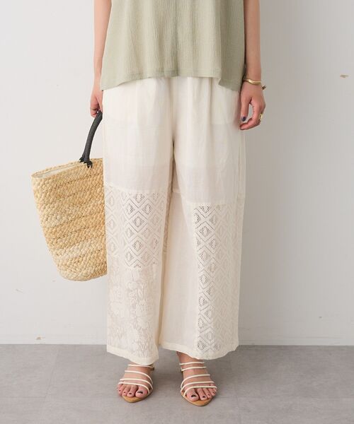 CRAFT STANDARD BOUTIQUE（クラフトスタンダードブティック）の「レースパッチワークパンツ（その他パンツ・レディース・アイボリー/ブラック・FREE）」の12枚目の写真