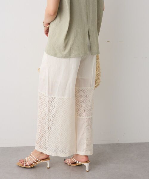 CRAFT STANDARD BOUTIQUE（クラフトスタンダードブティック）の「レースパッチワークパンツ（その他パンツ・レディース・アイボリー/ブラック・FREE）」の14枚目の写真