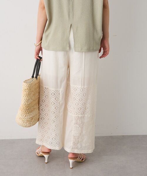 CRAFT STANDARD BOUTIQUE（クラフトスタンダードブティック）の「レースパッチワークパンツ（その他パンツ・レディース・アイボリー/ブラック・FREE）」の15枚目の写真