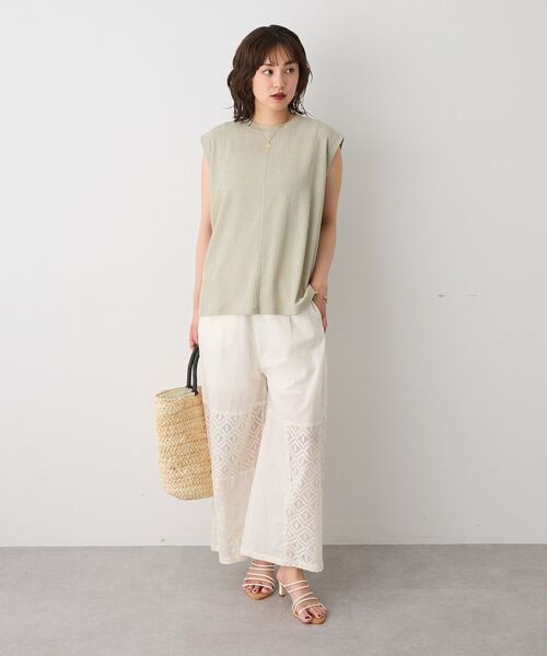 CRAFT STANDARD BOUTIQUE（クラフトスタンダードブティック）の「レースパッチワークパンツ（その他パンツ・レディース・アイボリー/ブラック・FREE）」の16枚目の写真