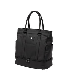 DESCENTE - デサント　ゴルフ　ボストンバッグ　黒 ロゴデザインボストンバッグ(シューズポケット付)【アウトレット