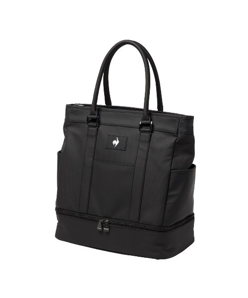 le coq sportif GOLF(ルコックスポルティフゴルフ)の「【le coq sportif GOLF】二層式ボストンバッグ(シューズ収納可能) ゴルフバック(ボストンバッグ・メンズ・ホワイト/ブラック/ネイビー・F)」の1枚目の写真