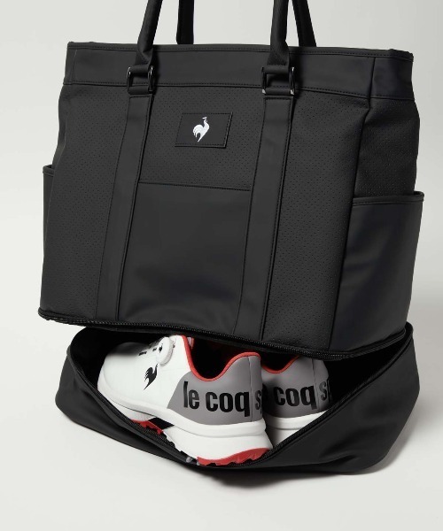 le coq sportif GOLF(ルコックスポルティフゴルフ)の「【le coq sportif GOLF】二層式ボストンバッグ(シューズ収納可能) ゴルフバック(ボストンバッグ・メンズ・ホワイト/ブラック/ネイビー・F)」の15枚目の写真