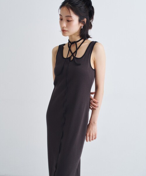 ワンピース dress + chic border jersey dress（ワンピース）｜CODE A（コードエー