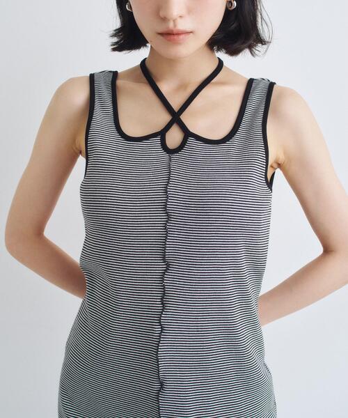 CODE A(コードエー)の「chic border jersey dress(ワンピース・レディース・ブラック系2/ホワイト系3/ブラウン系その他3・00)」の14枚目の写真