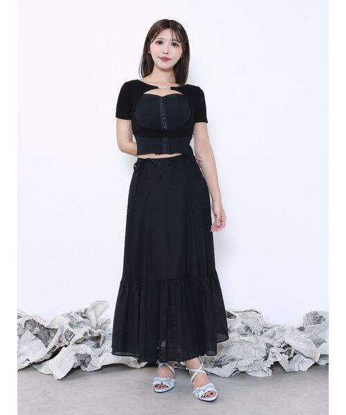 EATME（イートミー）の「ホルターネックレイヤードリブTOP（Tシャツ/カットソー・レディース・オレンジ/グレー/ブラック・FREE）」の10枚目の写真