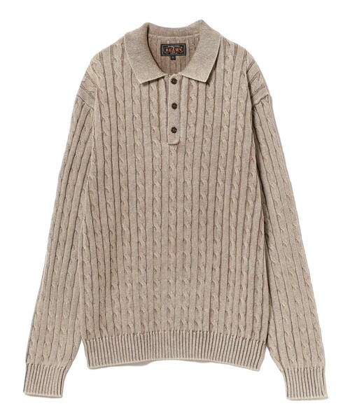BEAMS PLUS ビームスプラスニットポロシャツ XL試着のみ BEAMS+ ポロシャツ 12G ニット ポロ メンズ レディース