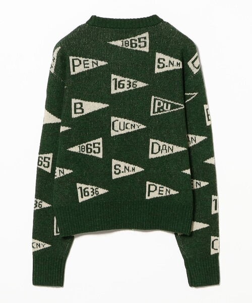 BEAMS BOY（ビームスボーイ）の「【1/15再値下げ】ペナント ニット プルオーバー（ニット/セーター・レディース・グリーン/ネイビー・ONE SIZE）」の18枚目の写真