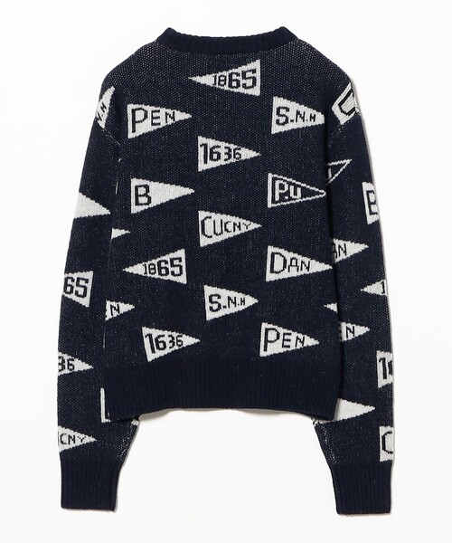 BEAMS BOY（ビームスボーイ）の「【1/15再値下げ】ペナント ニット プルオーバー（ニット/セーター・レディース・グリーン/ネイビー・ONE SIZE）」の21枚目の写真