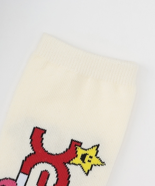 X-girl Stages(エックスガールステージス)の「ロゴ&キャラクターレッグウォーマー(その他ベビー用品・キッズ・アイボリー/レッド・F)」の3枚目の写真